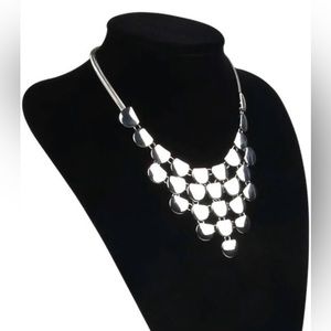 Silver statement necklace